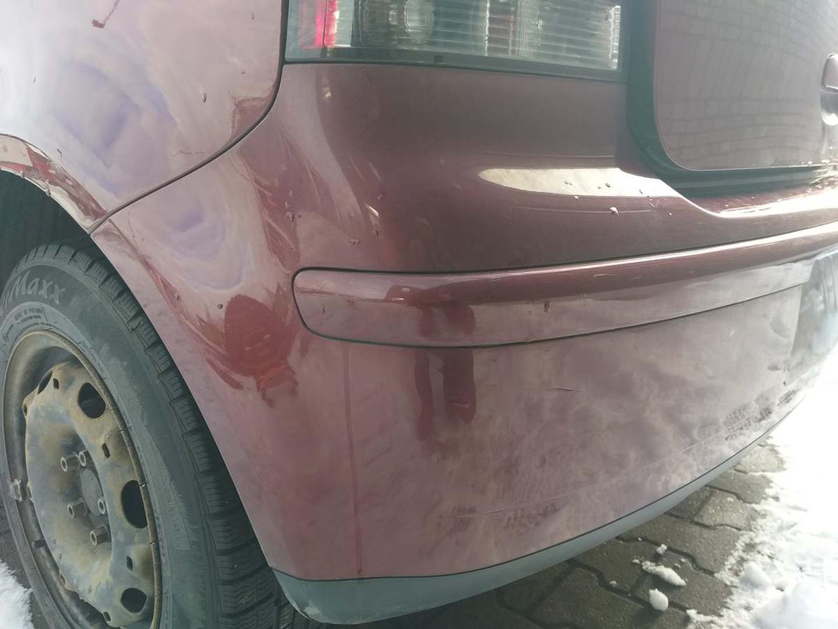 VW Polo 9N3 original Sto&szlig;stange Stossf&auml;nger hinten LC3R Winterred Bj.2005